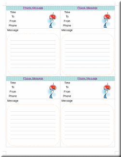 telephone messages template